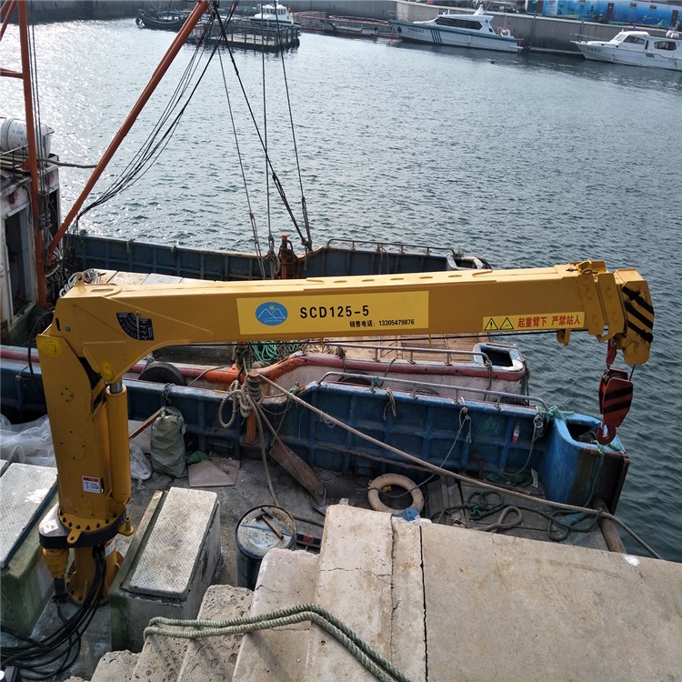 码头液压吊小型渔船吊起重机3吨5吨吊机生产厂家