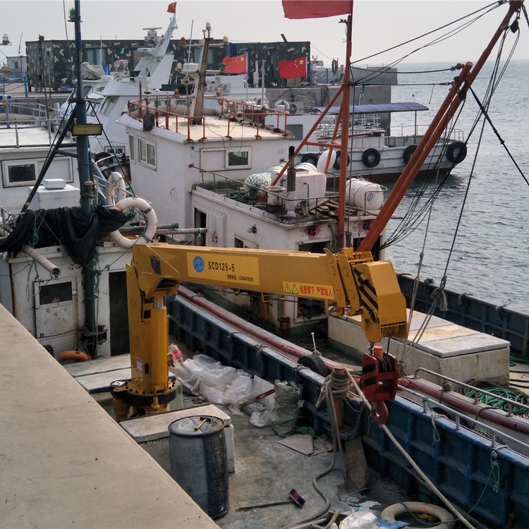 3吨渔船吊汽车吊渔船起重机厂家可定制