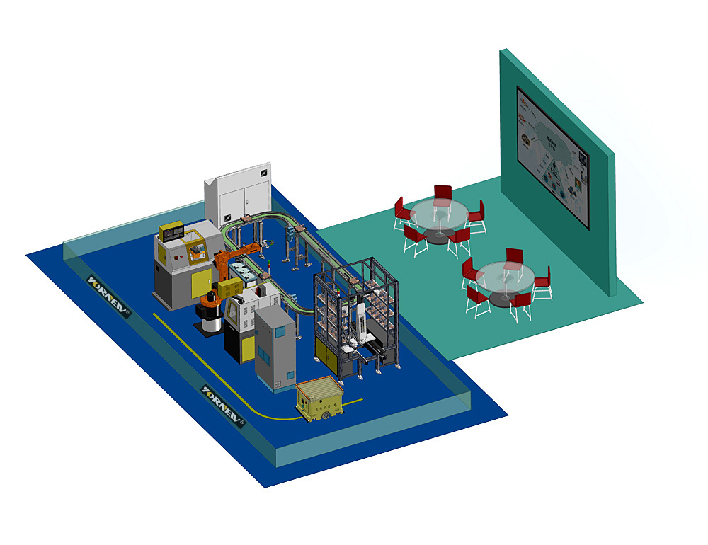 工业4.0无人工厂小型智能制造生产线教学实训系统方案