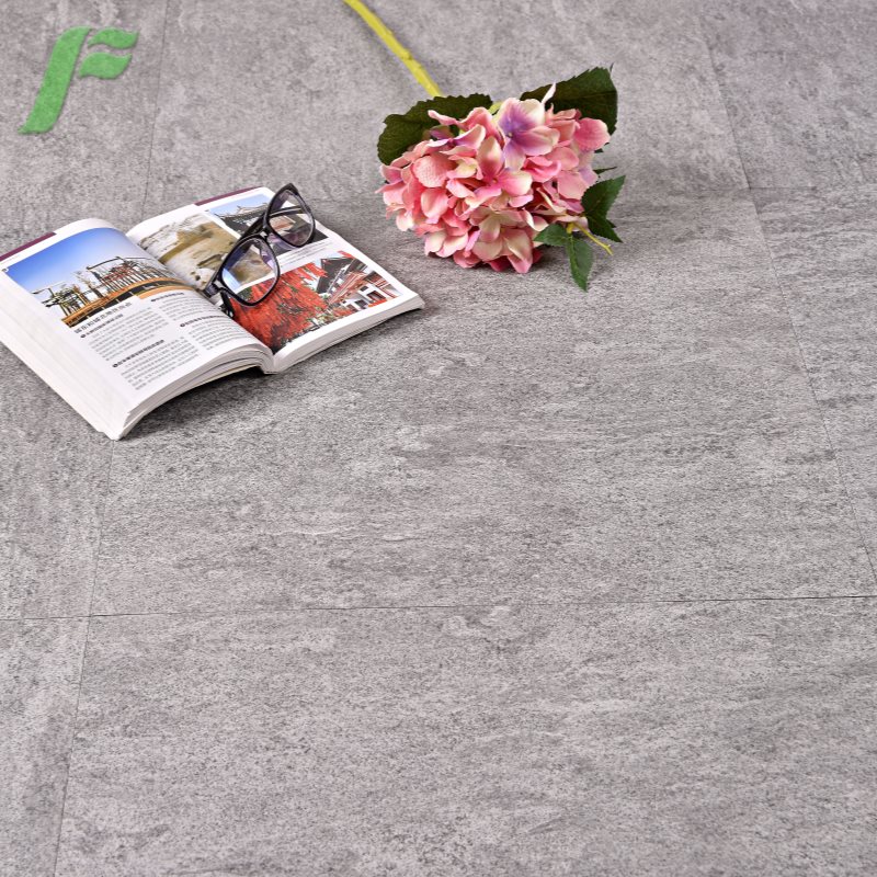 佛山工程塑料地板 水泥纹深浅灰色胶地板仿大理石PVC石塑地板