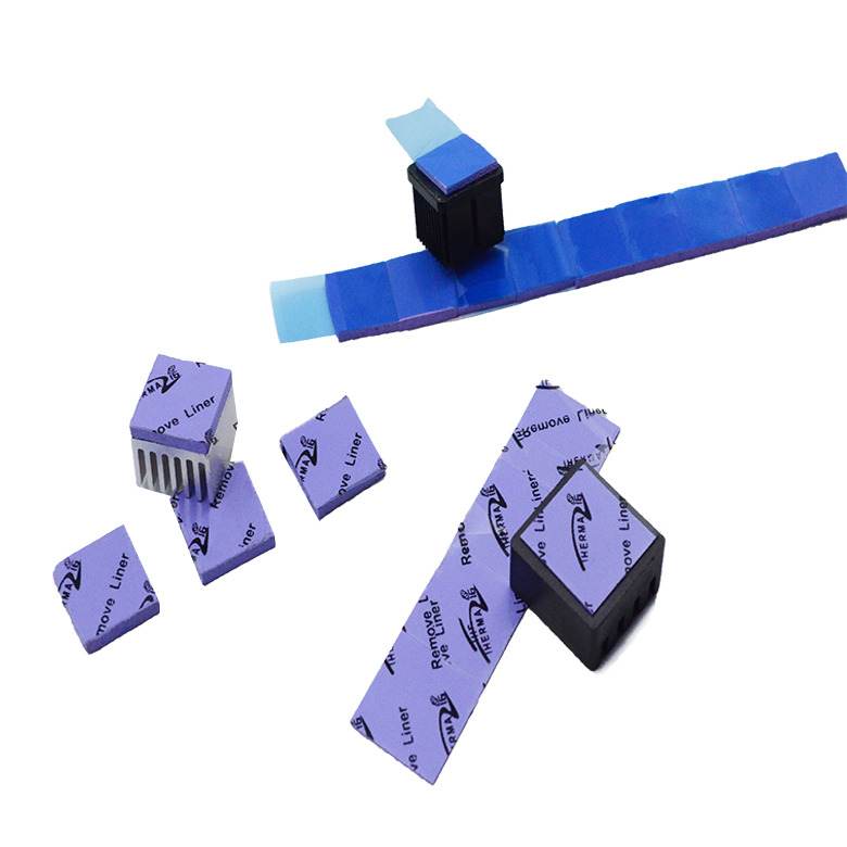 江西导热硅胶片4.7W蓝紫色高压缩性、柔软有弹性