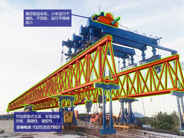 广西防城港架桥机出租厂家180吨架槽机施工工序