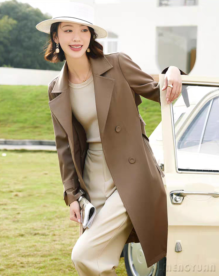品牌女式风衣外套 秋季女装拿货渠道 广州折扣女装供应